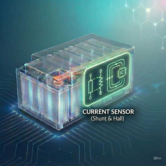 A view to a battery current sensor - shunt or Hall