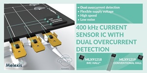 400 kHz current sensor ICs with dual overcurrent detection | MLX91218 | MLX91219
