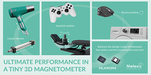 Melexis squeezes ultimate performance in a tiny 3D Magnetometer