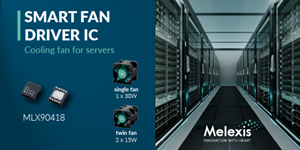 Melexis cools servers with a code-free 1-coil fan driver