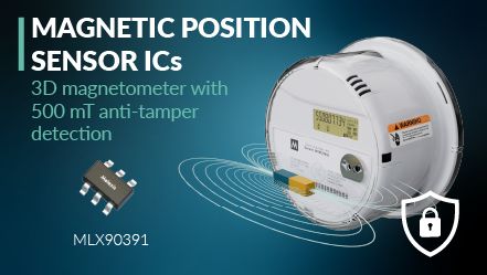 Melexis Tackles Utility Anti-Tampering with Low-Cost 500 mT-Range 3D Magnetometer