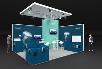 Melexis booth at EV Tech Expo 2019 in Stuttgart