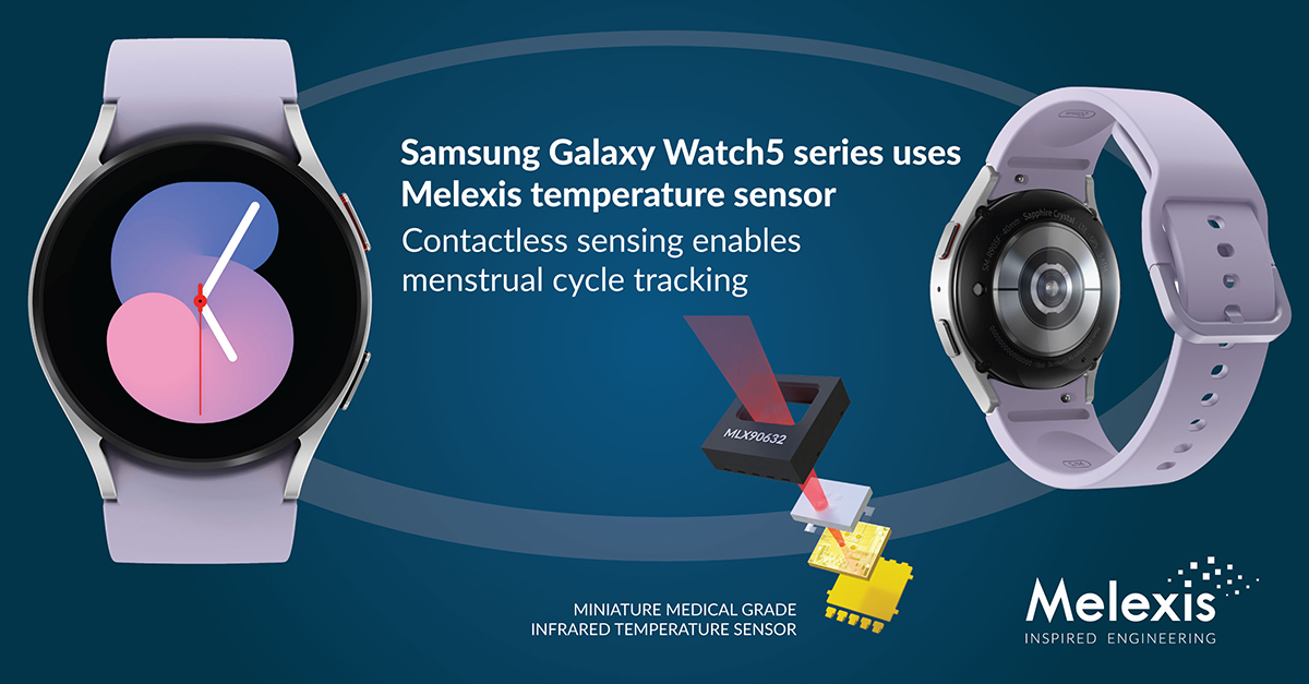 Galaxy Watch5 series uses Melexis temperature sensor for menstrual cycle tracking