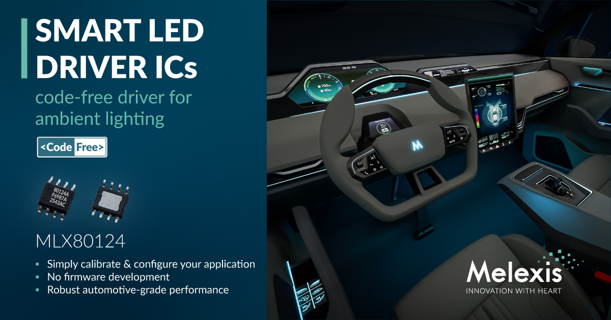 Melexis rewrites the rules of Automotive LED design with a code-free LIN LED driver