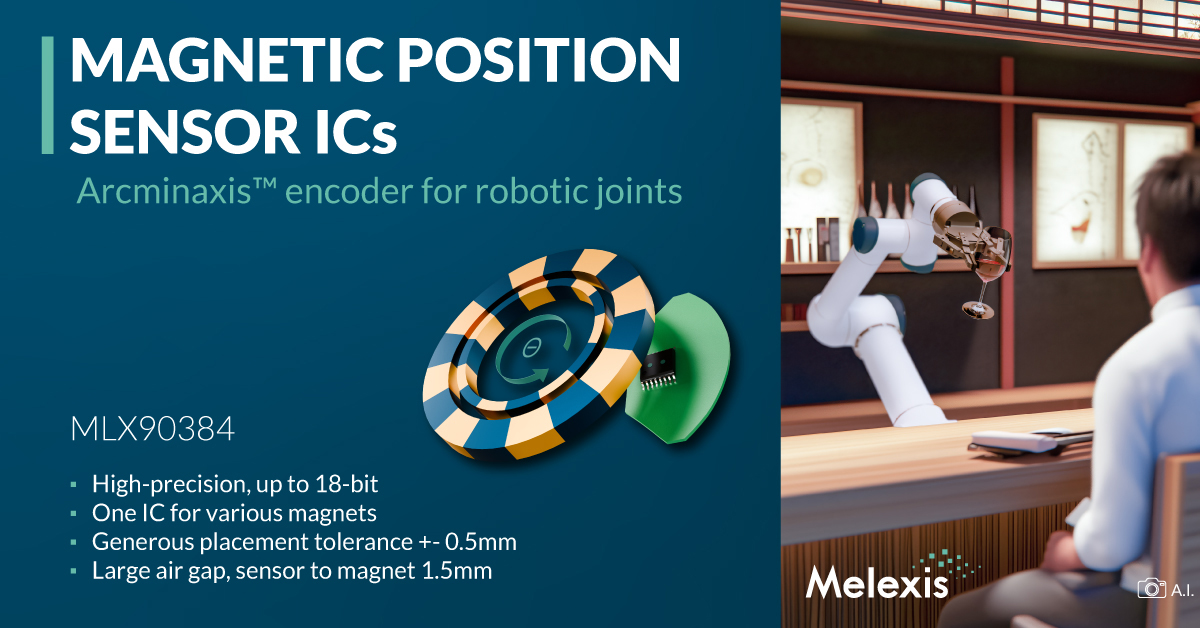 Melexis Unveils Arcminaxis™ Position Sensing Technology for Robotic Joints