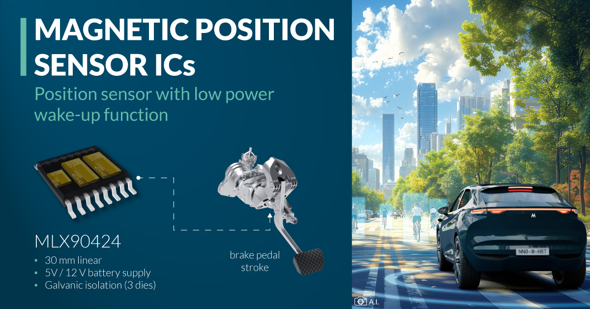 Melexis brings a complete brake pedal position sensor with wake-up function - MLX90424