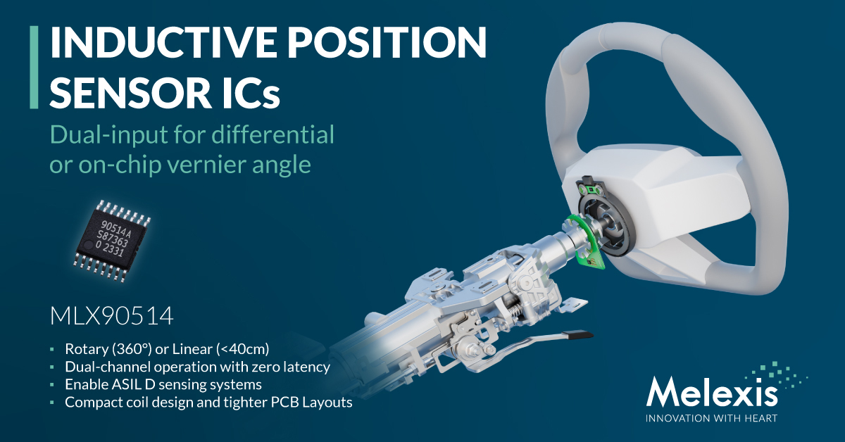 Melexis presents an inductive sensor that simultaneously reads two sets of coils