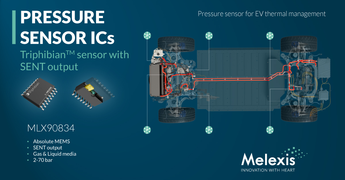 Melexis introduces digital output Triphibian™ pressure sensor