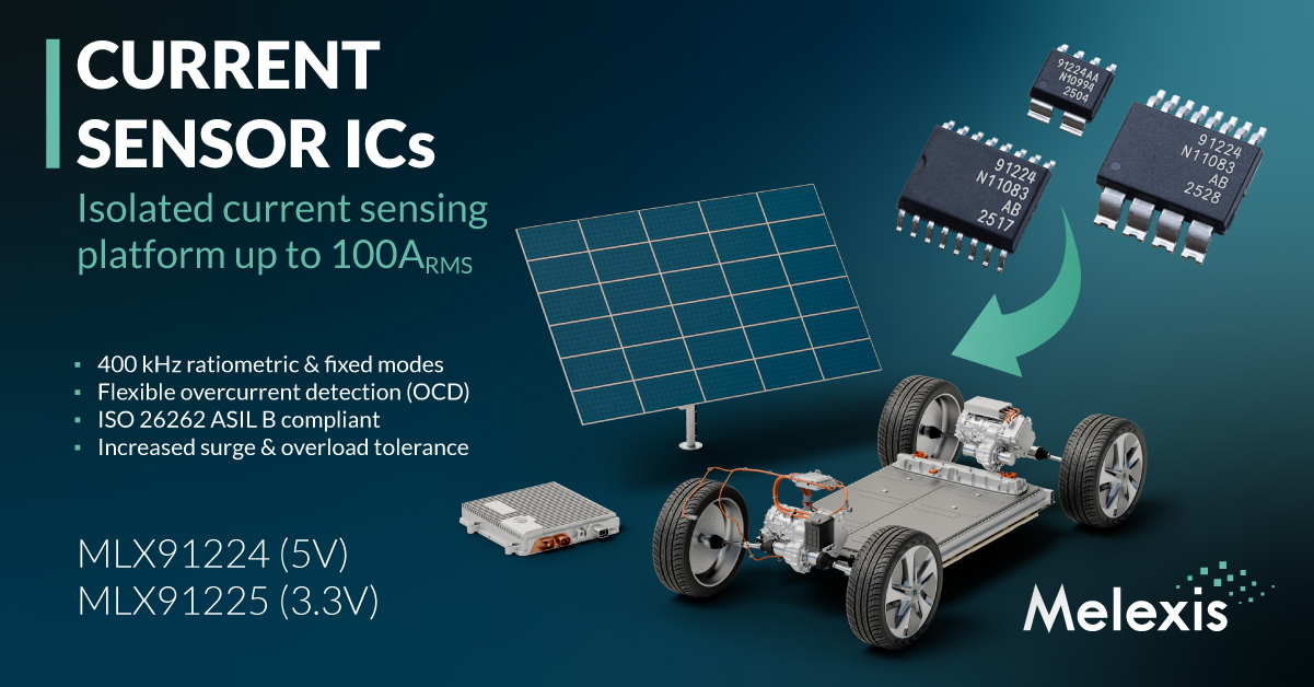 Melexis unveils versatile integrated current sensor platform up to 100 A
