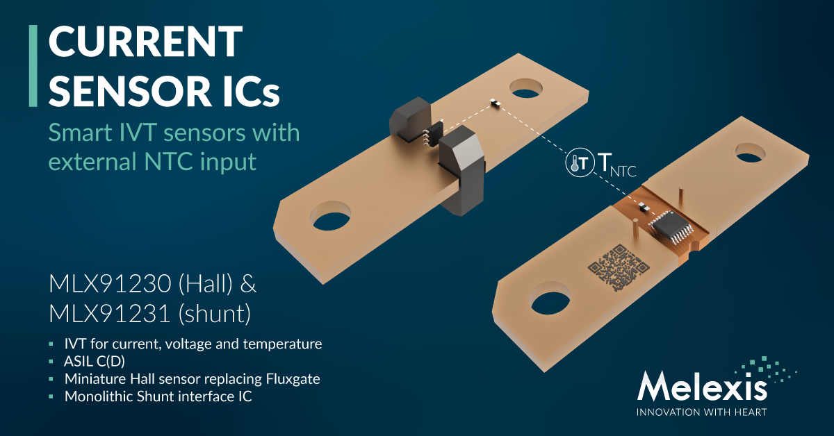 Melexis Enhances Smart IVT Hall and Shunt Sensors with External NTC Input