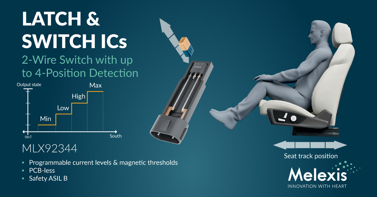 Melexis introduces the world’s first 2-wire 2-bit Hall switch