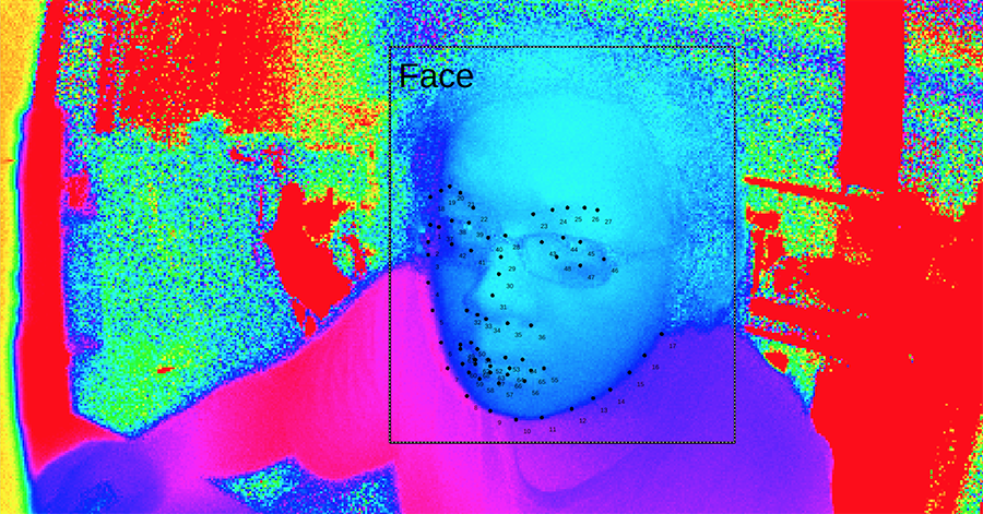 Software face recognition and anti-spoofing for ToF